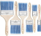 Bates- Paint Brushes, 6 Pack, Wooden Handle, Flat Wall Paint Brushes by BatesChoice