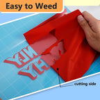 RENLITONG Red Iron on Vinyl 12Inch by 13ft Roll Heat Transfer Vinyl - Image 4