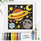 Doodlream Universe Planet DIY Punch Needle Embroidery Kit by Doodlream