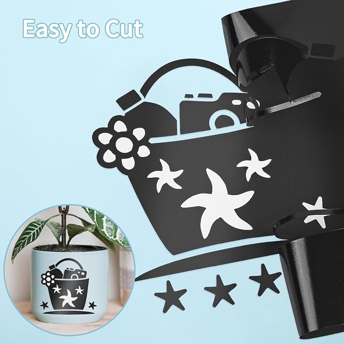 ilmagine Vinyl Matte Permanent Vinyl- 2 Rolls of 12'' x 20 FT Black and White - Image 3