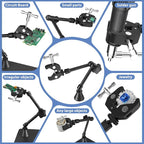 Drdefi Magnetic Helping Hands Soldering Station 12X Magnifying Lamp Third Hand - Image 4