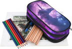 ANANGTEE Purple Galaxy Unicorn Pencil Case Pouch - Image 4