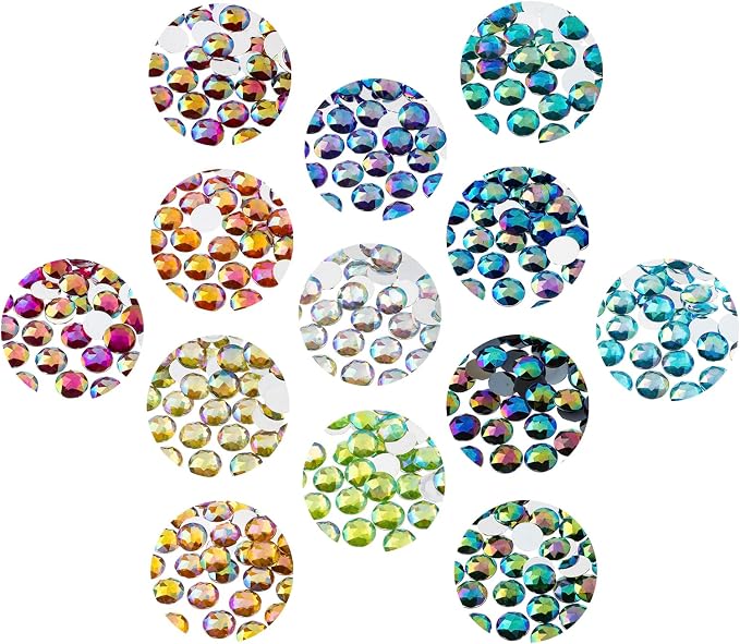 John Bead 200 Pieces 16mm, Acrylic Round Flat Back Rhinestones - Image 5