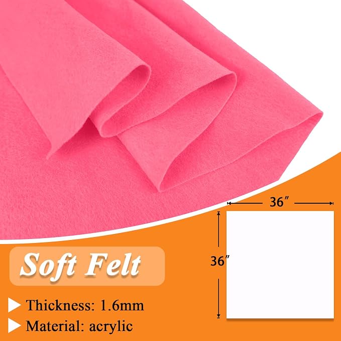 IONTACH 36" X 36" Soft Felt Fabric 1.6mm Thick | Felt Sheets - Image 3