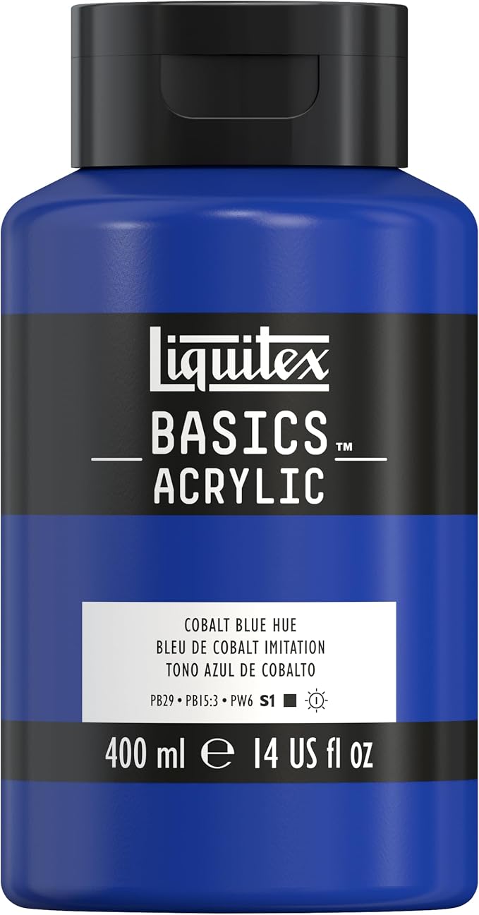 Liquitex BASICS Acrylic Paint, 400ml Bottle, Cobalt Blue Hue by Liquitex