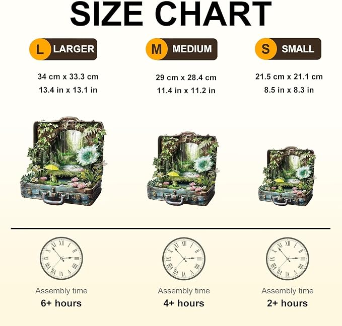 Fantasy Forest Adult Puzzles Suitcase Garden Nature Rain Forest Landscape Water - Image 4