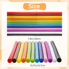 72 Pack Colored Hot Glue Sticks Bulk, 8 x 0.27in 12 Colors Hot Glue Sticks Mini - Image 2