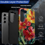 Case for Samsung Galaxy S23 Plus Case, Vintage Floral Girly Design Hybrid Dual - Image 6