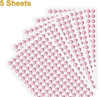 HARFINGTON 5 Sheet/800pcs Rhinestone Adhesive Stickers Self Adhesive Acrylic - Image 3