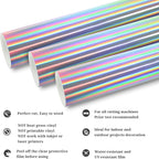 TECKWRAP Glossy Holographic Silver Chrome Vinyl 12" x 10ft - Image 2