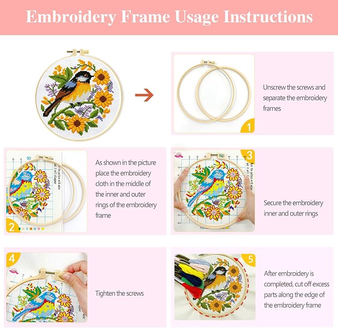 Zhenging Animal Cross Stitch Kit – 4 Pre-Printed Designs - Image 7