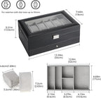 ProCase Watch Box, 12 Slot Mens Watch Case - Image 6