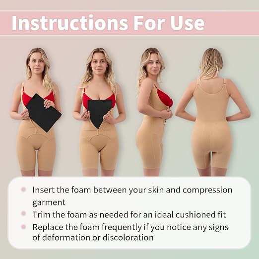 5 Pack Lipo Foam Pads, Tummy Tuck, Flattening Abdominal Compression Garments - Image 4