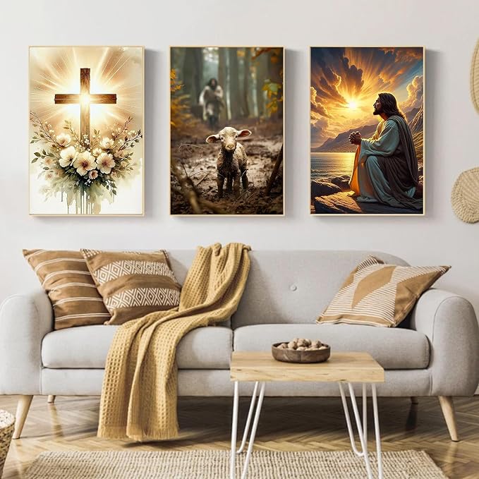 Mandun 3 Pack Paint by Numbers for Adult, Religion Paint by Numbers Kit for - Image 3