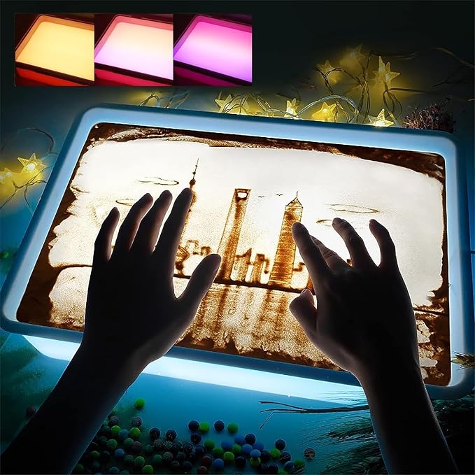 Sand Painting Light Box, Sensory Light Table by Odoorgames