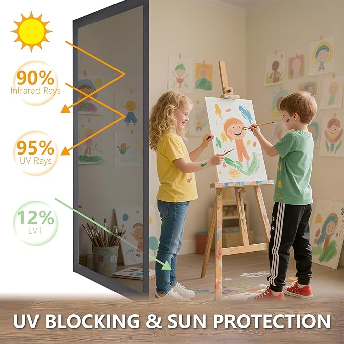 LEMON CLOUD One Way Window Privacy Film See Out Not in Reflective Mirror UV - Image 2