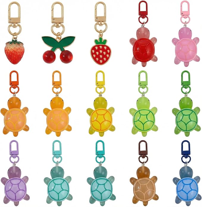 Keychain Clasp Keychain Clip Accessories Bulk 60pcs Colorful Lobster Claw Clasps - Image 7
