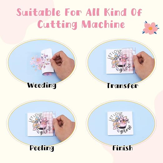 Tintnut Candy Flowers Permanent Vinyl 12x10in 12 Pcs Self Adhesive Vinyl | Boho - Image 3