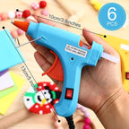 Zhengmy 6 Pcs Mini Glue Gun Crafts Hot Melt Guns Low Temp Glue - Image 2