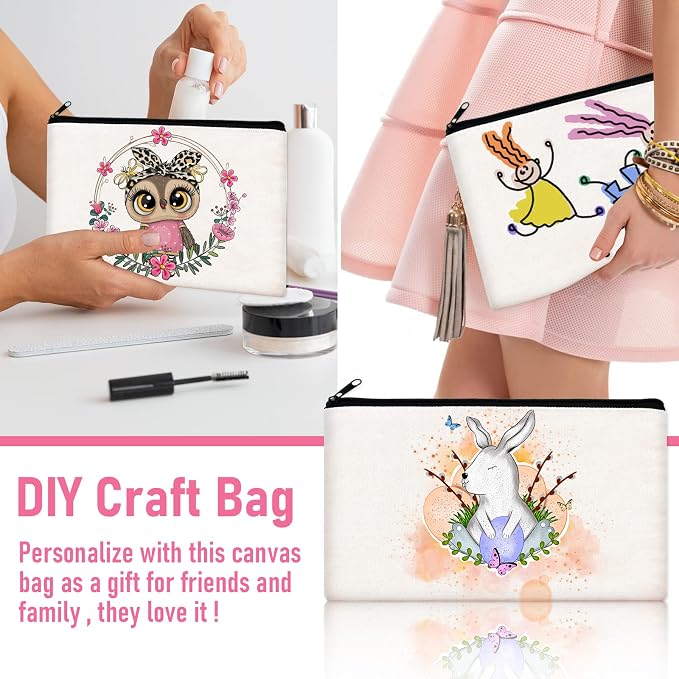 Legigo Blank Canvas Bag Zipper Pouch Makeup Bags Bulk - Image 6