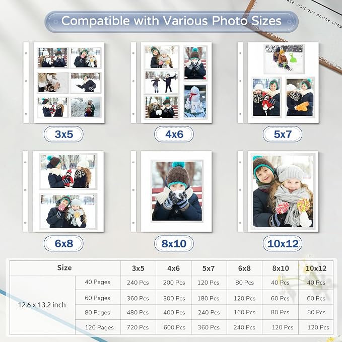 Popotop Large Photo Album Self Adhesive 4x6 5x7 8x10 Scrapbook Album DIY - Image 8
