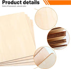 7 Pack 12 x 12 Inch Basswood Sheets Plywood Board, Unfinished Blank Square Wood - Image 3