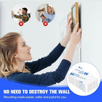 White Double Sided Adhesive Pads, Heavy Duty Mounting Tape, Super-Sticky Black - Image 3
