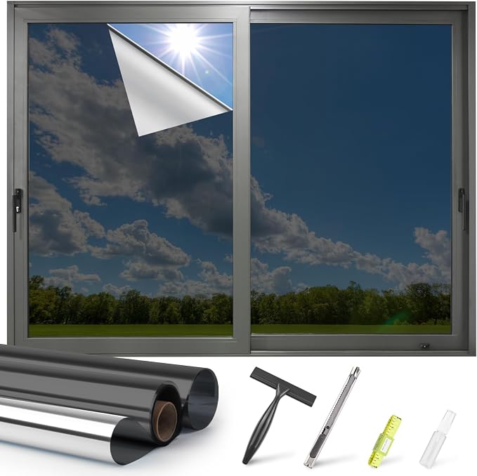 Kromapolis One Way Window Privacy Film Reflective Mirror Home Window Tint by Kromapolis