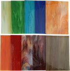 Lanyani 10 Sheets Variety Streaky Glass Packs 4 x 6 inch Cathedrals Stained - Image 3