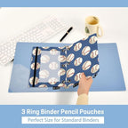 Baseballs Ball on Blue Pencil Pouch - Image 4