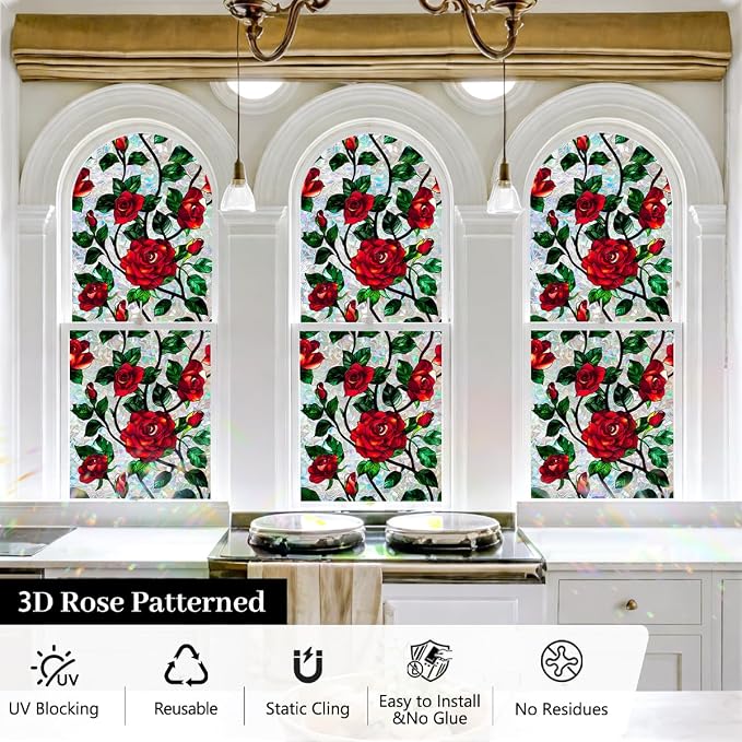 Stained Glass Window Film 17.7 x 47.2 in - Image 3