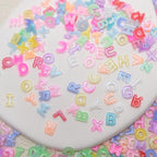 Letter Nail Art Charms Random Candy Color Letter Resin Nail Rhinestones Kawaii - Image 2