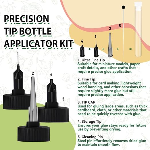 Craft Glue Bottle with Fine Tip, Craft Glue Quick Dry Clear - Image 2