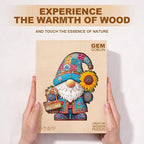 Garden Gnome Puzzles Elf Sunflower Basket Stained Glass Colorful Puzzle Adults - Image 8