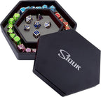 SIQUK Dice Tray with Lid Hexagon Dice Rolling Tray Dice Holder by SIQUK