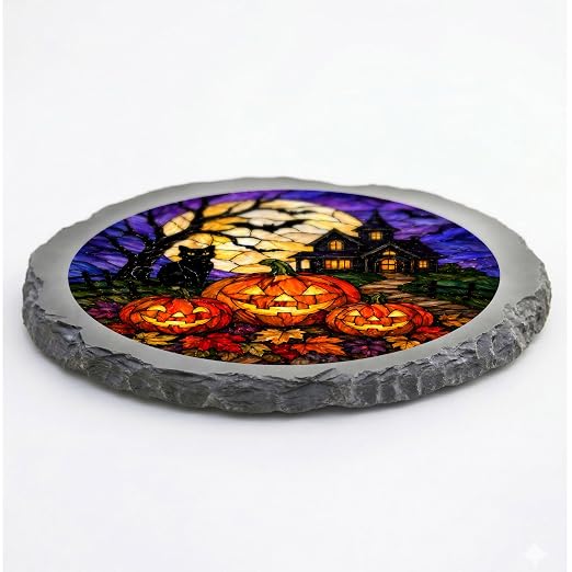 Magnolia Garden 10-Inch Halloween Pumpkin Stepping Stone - Image 3