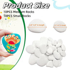 28PCS White Painting Rocks, Medium & Small Rocks - Image 2