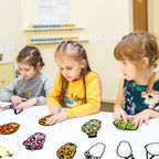 Renbuzhu 36PCS Dia De Los Muertos Crafts Bulk: Sugar Skull Paper Suncatchers - Image 7