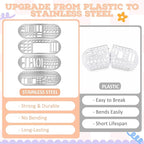 Chinco 4 Pieces Stencils Metal Journal Template 7.9 x 2.4 Inches Bookmark Ruler - Image 3