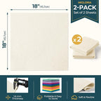 Felt Fabric Sheet 18 x 18 Inch, 1.6mm Thick | Soft and Flexible Nonwoven - Image 2