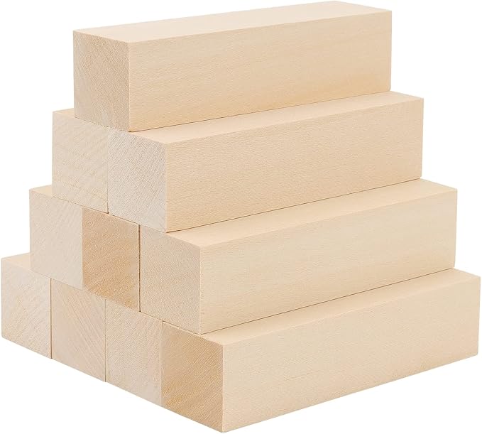 JOIKIT 30 Pack 4 x 1 x 1 Inches Basswood Carving Blocks, Unfinished Soft Wood by JOIKIT