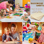 12 Pack Basswood Sheets 9"x12"x1/13, 2mm Basswood - Image 3