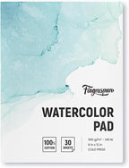 Fingraspuro 9x12 Watercolor Pad, 100% Cotton, Cold Press, 30 Sheets | 140 by Fingraspuro
