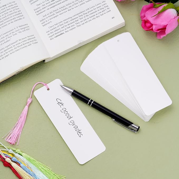 choyaxo 60 Pcs Kraft Paper Blank Bookmarks - Image 4