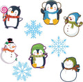 Outus 45 Pcs Winter Cutouts Snowflake Accents Paper Cutouts Name Tags Seasonal by Outus