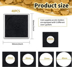 40 Pcs Adjustable Acrylic Coin Holder, Coin Collection Cases - Image 2
