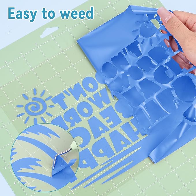 Sky Blue Heat Transfer Vinyl 12" x 10ft Sky Blue Iron On Vinyl - Image 3