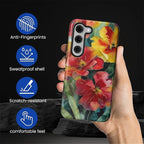 Case for Samsung Galaxy S23 Plus Case, Vintage Floral Girly Design Hybrid Dual - Image 3