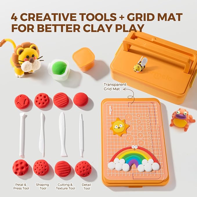 Jar Melo Air Dry Clay for Kids 12 Colors Modeling Clay Kit - Image 5