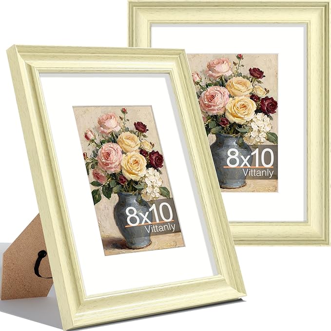 Vittanly 8x10 Picture Frames Set of 2, Ornate Vintage Photo Frame by Vittanly